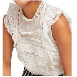 Anthropologie Maeve Victoria Lace Blouse